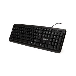 TASTATURA SPACER USB, 104 taste, anti-spill, black, "SPKB-520"   (timbru verde 0.8 lei)