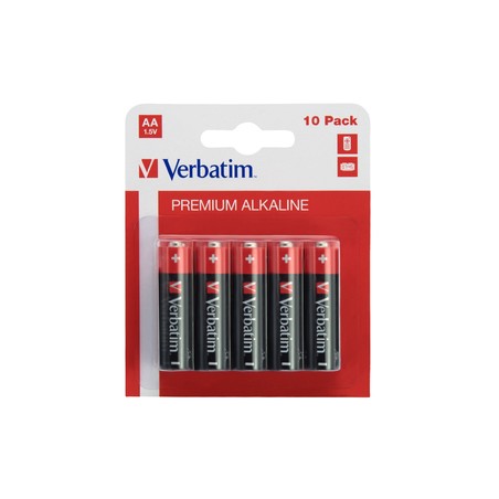 BATERIE VERBATIM  AA (R6), 1.5V alcalina, 10 buc., "49875" (timbru verde 0.8 lei)