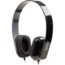 CASTI SPACER cu microfon. pe fir (handsfree), jack 3.5mm, black "SPK-205"   (include TV 0.75 lei)