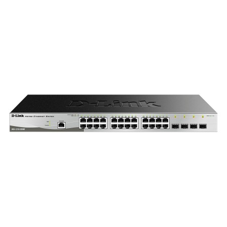 SWITCH PoE D-LINK Smart 24 porturi Gigabit (24 PoE) + 4 porturi Combo SFP, IEEE 802.3at, carcasa metalica, rackabil, "DGS-1210-2