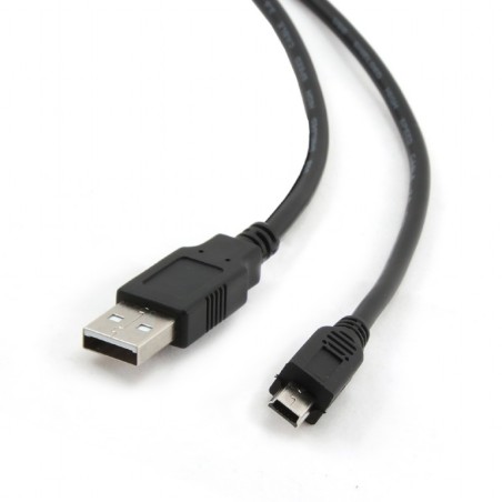 CABLU alimentare si date GEMBIRD, pt. smartphone, USB 2.0 (T) la Mini-USB 2.0 (T), 1.8m, conectori auriti, negru, "CCP-USB2-AM5P