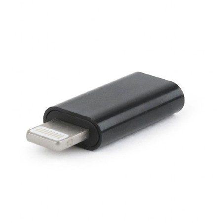 ADAPTOR GEMBIRD, pt. smartphone, Lightning (T) la USB Type-C (M), negru, "A-USB-CF8PM-01" (timbru verde 0.08 lei)