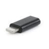 ADAPTOR GEMBIRD, pt. smartphone, Lightning (T) la USB Type-C (M), negru, "A-USB-CF8PM-01" (timbru verde 0.08 lei)