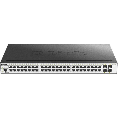 SWITCH D-LINK L2 cu management 48 porturi Gigabit + 4 porturi 10G SFP+, carcasa metalica, rackabil, "DGS-3000-52X" (timbru verde