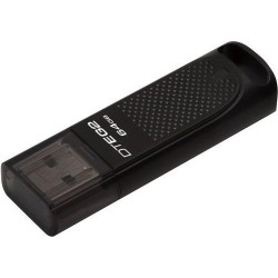 MEMORIE USB 3.1 KINGSTON 64 GB, cu capac, carcasa metalic, negru, "DTEG2/64GB" (timbru verde 0.03 lei)