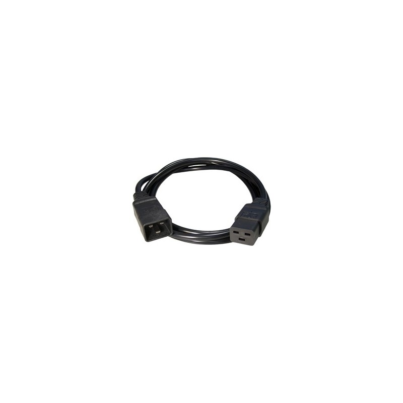 CABLU alimentare GEMBIRD prelungitor, 1.5m, intrare C20, iesire C19, 16A, bulk, black, "PC-189-C19" (timbru verde 0.8 lei)