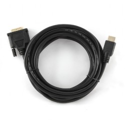 CABLU video GEMBIRD, adaptor HDMI (T) la DVI-D SL (T), 4.5m, conectori auriti, negru, "CC-HDMI-DVI-15" (timbru verde 0.8 lei)