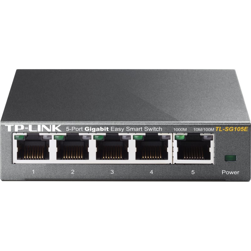 SWITCH TP-LINK  5 porturi Gigabit. carcasa metalica "TL-SG105E" (timbru verde 2 lei)