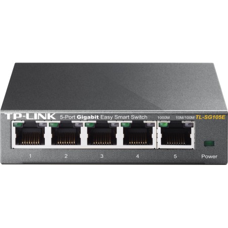 SWITCH TP-LINK  5 porturi Gigabit. carcasa metalica "TL-SG105E" (timbru verde 2 lei)