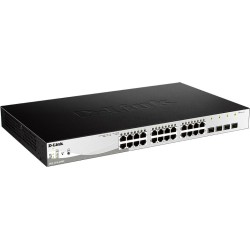 SWITCH PoE D-LINK Smart 24 porturi Gigabit (24 poE) + 4 porturi Combo SFP, IEEE 802.3af/at, carcasa metalica, rackabil,  "DGS-12