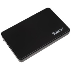 RACK extern SPACER, pt HDD/SSD, 2.5 inch, S-ATA, interfata PC USB 3.0, Husa piele sintetitca, plastic, negru, "SPR-25612" 455062