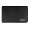RACK extern SPACER, pt HDD/SSD, 2.5 inch, S-ATA, interfata PC USB 3.0, Husa piele sintetitca, plastic, negru, "SPR-25612" 455062
