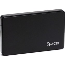 RACK extern SPACER, pt HDD/SSD, 2.5 inch, S-ATA, interfata PC USB 3.0, Husa piele sintetitca, plastic, negru, "SPR-25612" 455062