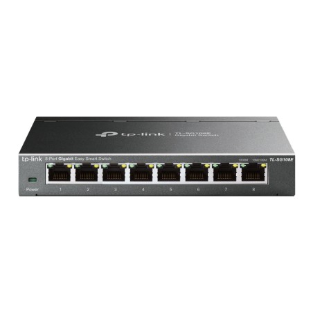 SWITCH TP-LINK  8 porturi Gigabit. carcasa metalica "TL-SG108E" (timbru verde 2 lei)