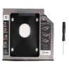 RACK intern SPACER, tip caddy 12.7mm, 5.25 inch la 2.5 inch, S-ATA, interfata PC S-ATA, metal, negru, "SPR-25DVDN" (timbru verde