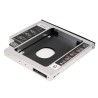 RACK intern SPACER, tip caddy 12.7mm, 5.25 inch la 2.5 inch, S-ATA, interfata PC S-ATA, metal, negru, "SPR-25DVDN" (timbru verde