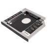 RACK intern SPACER, tip caddy 9.5mm, 5.25 inch la 2.5 inch, S-ATA, interfata PC S-ATA, metal, negru, "SPR-25DVDI" (timbru verde 