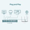 SWITCH TP-LINK  8 porturi Gigabit. carcasa metalica "TL-SG108E" (timbru verde 2 lei)
