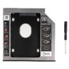 RACK intern SPACER, tip caddy 9.5mm, 5.25 inch la 2.5 inch, S-ATA, interfata PC S-ATA, metal, negru, "SPR-25DVDI" (timbru verde 