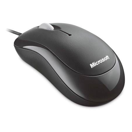MOUSE MICROSOFT, "Basic", PC sau NB, cu fir, USB, optic, 800 dpi, butoane/scroll 3/1, , negru, "4YH-00007" (timbru verde 0.18 le