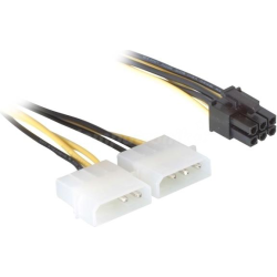 CABLU alimentare GEMBIRD, adaptor Molex la PCI-E, 2 x Molex la 1 x 6 pin PCI-E, "CC-PSU-6" (timbru verde 0.08 lei)