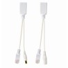 Kit adaptor pasiv POE, cablu injector RJ45 + alimentare RJ45, white, Gembird "PP12-POE-0.15M-W" (timbru verde 0.8 lei)