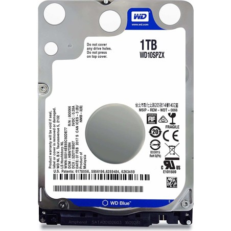 HDD notebook  WD 1 TB, Blue, 5400 rpm, buffer 128 MB, 6 Gb/s, S-ATA 3, "WD10SPZX"