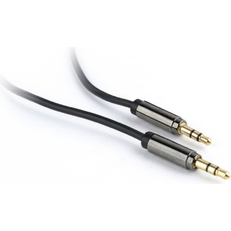 CABLU audio GEMBIRD stereo (3.5 mm jack T/T), 1.8m, conectori auriti, black "CCAP-444-6" (timbru verde 0.08 lei)