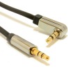 CABLU audio GEMBIRD stereo (3.5 mm jack T/T), 1.8m, conectori auriti, un conector 90 grade, black "CCAP-444L-6" (timbru verde 0.