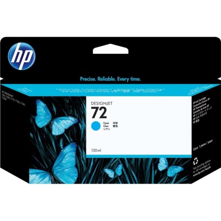 Cartus Cerneala Original HP Cyan, nr.72, pentru DesignJet T1100|1120|1200|1300|2300|T610|620|770|790, , (timbru verde 0.15 lei),