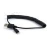 CABLU alimentare si date GEMBIRD, pt. smartphone, USB 2.0 (T) la Lightning (T), 1.5m, spiralat, negru, "CC-LMAM-1.5M" (timbru ve
