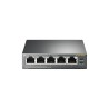 SWITCH PoE TP-LINK  5 porturi Gigabit (4 PoE+), IEEE 802.3at/af, 65W maxim total, carcasa metalica "TL-SG1005P" (timbru verde 2 