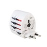 ADAPTOR universal SPACER, pt. calatorii, Schuko x 1, conectare Socket Universal (T), USB x 2,   10 A, alb, "SPAD-UNIV"/45505994 