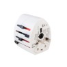 ADAPTOR universal SPACER, pt. calatorii, Schuko x 1, conectare Socket Universal (T), USB x 2,   10 A, alb, "SPAD-UNIV"/45505994 
