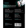 ADAPTOR universal SPACER, pt. calatorii, Schuko x 1, conectare Socket Universal (T), USB x 2,   10 A, alb, "SPAD-UNIV"/45505994 