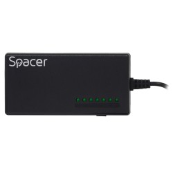 ALIMENTATOR Notebook Universal AC-DC, SPACER, 96W - compatibil cu majoritatea NB, 9 tipuri de mufe, DC12/16/18/19/20/24V, "SPAL-
