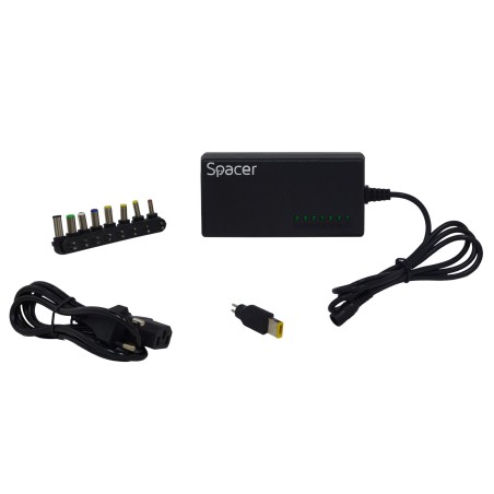 ALIMENTATOR Notebook Universal AC-DC, SPACER, 96W - compatibil cu majoritatea NB, 9 tipuri de mufe, DC12/16/18/19/20/24V, "SPAL-