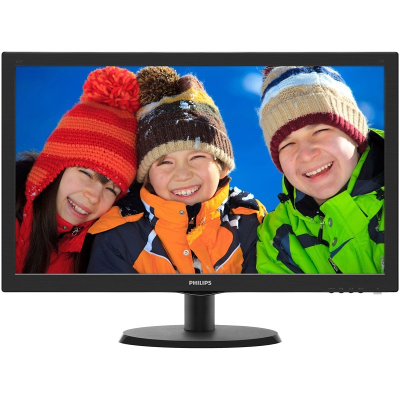 MONITOR PHILIPS 21.5", home, office, TN, Full HD, Wide, 200 cd/mp, 5 ms, VGA, HDMI, "223V5LHSB2/01" (timbru verde 7 lei)