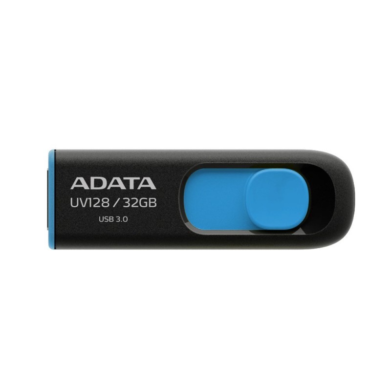 MEMORIE USB 3.0 ADATA, 32 GB,AUV128, negru / albastru "AUV128-32G-RBE" (timbru verde 0.08 lei)