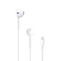 CASTI Apple EarPods, pt. smartphone, cu fir, intraauriculare - butoni, microfon pe fir, conectare prin Lightning, alb, "MMTN2ZM/