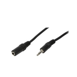 CABLU audio LOGILINK prelungitor stereo (3.5 mm jack M/T), 10m, negru, "CA1056" (timbru verde 0.08 lei)