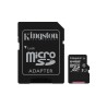 CARD MicroSD KINGSTON, 64 GB, MicroSDXC, clasa 10, standard UHS-I U1, "SDCS/64GB" (timbru verde 0.03 lei)