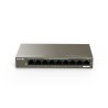 SWITCH TENDA unmanaged, 9 porturi RJ-45 10/100 dintre care 8 au PoE putere totala 58W, metalic "TEF1109P-8-63W"  (timbru verde 2