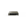 SWITCH TENDA PoE unmanaged, 5 porturi Gigabit, buget PoE 58W, metalic "TEG1105P-4-63W"  (timbru verde 2 lei)