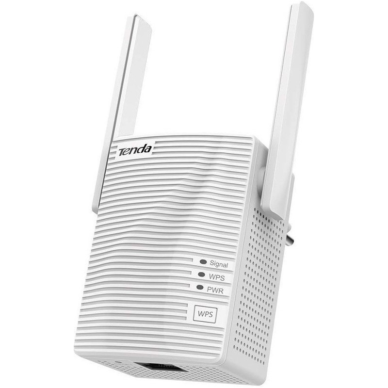 RANGE EXTENDER TENDA wireless, 1200 Mbps, 1 port 10/100 Mbps, antena externa x 2, dual band AC1200, 2.4 - 5 GHz, "A18" (timbru v
