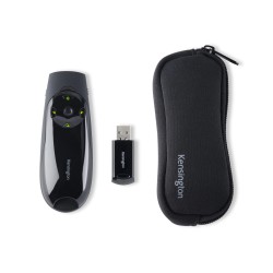 PRESENTER KENSINGTON Expert, wireless, laser 2.4 GHz, max. 45 m, control cursor, negru, "K72426EU" (timbru verde 0.18 lei)