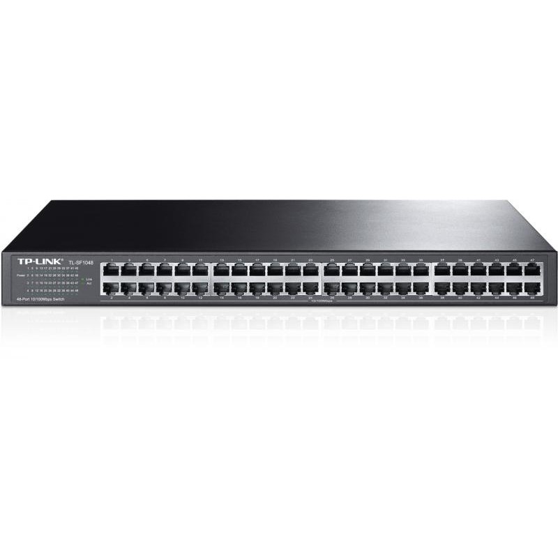 SWITCH TP-LINK 48 porturi 10/100Mbps, carcasa metalica, rackabil "TL-SF1048" (timbru verde 2 lei)
