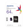 CARD MicroSD ADATA,  64 GB, MicroSDXC, clasa 10, standard UHS-I U1, "AUSDX64GUICL10-RA1" (timbru verde 0.03 lei)
