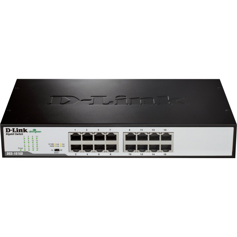 SWITCH D-LINK 16 porturi Gigabit. carcasa metalica, "DGS-1016D" (timbru verde 2 lei)