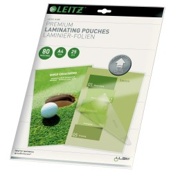 Folie Leitz UDT pentru laminare la cald,  A4,  80 mic.,  25buc/set, "74790000"